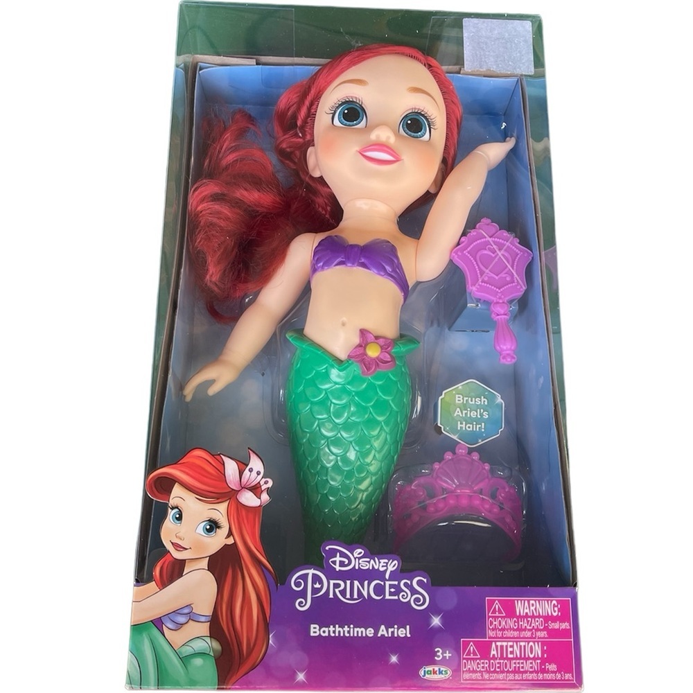 Disney Princess Bathtime ARIEL Little Mermaid Doll,Green